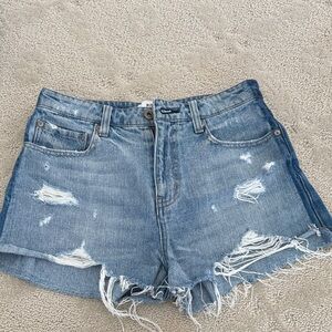 Pistola Light Blue Distressed Jean Shorts
